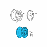 OEM 1997 Chevrolet Malibu Wheel Rim Assembly, 15X6 Diagram - 12365462