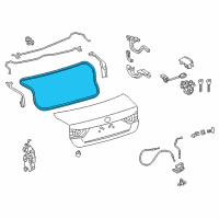 OEM 2017 Lexus GS F Weatherstrip, Luggage Compartment Door Diagram - 64461-30380