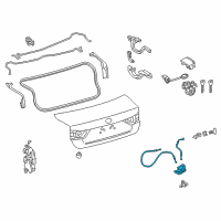 OEM Lexus GS300 Luggage Compartment Door Lock Assembly Diagram - 64650-30070