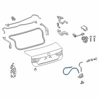 OEM 2018 Lexus GS350 Cable Sub-Assembly, Luggage Diagram - 64607-30180