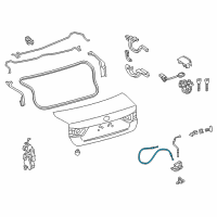 OEM 2020 Lexus GS F Cable Sub-Assembly, Luggage Diagram - 64607-30180