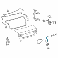 OEM 2013 Lexus GS350 Cable Sub-Assembly, Luggage Diagram - 64607-30160