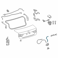 OEM Lexus Cable Sub-Assembly, Luggage Diagram - 64607-30160