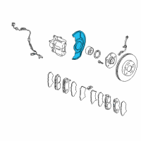 OEM 2005 Honda CR-V Splash Guard, Right Front Brake (16") Diagram - 45255-S9A-E00