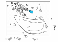 OEM Toyota Stop Lamp Bulb Diagram - 90118-WB805