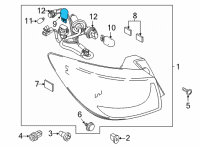 OEM Scion iA Stop Lamp Bulb Diagram - 90118-WB807