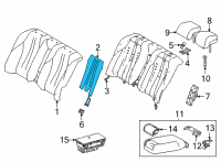OEM Toyota Mirai Seat Back Heater Diagram - 87530-62050