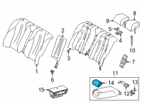 OEM Toyota Mirai Cup Holder Diagram - 66990-41010-C0