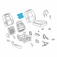 OEM 2010 Chevrolet HHR Heater Asm-Passenger Seat Back Cushion *"No Color" Diagram - 25972194