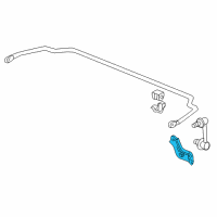 OEM Acura CL Bracket, Left Rear Link Stabilizer Diagram - 52345-S84-A01