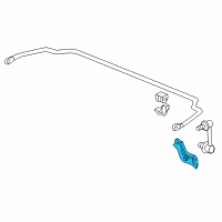 OEM 1999 Acura TL Bracket, Left Rear Link Stabilizer Diagram - 52345-S84-A01