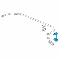 OEM 2002 Honda Accord Link, Right Rear Stabilizer Diagram - 52320-S84-A01