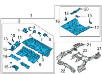 OEM 2021 Hyundai Sonata Floor Pan Diagram - 65510L5010