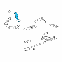 OEM 2010 Cadillac SRX Catalytic Converter Diagram - 20952539