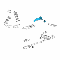 OEM 2010 Cadillac SRX Exhaust Flexible Pipe Diagram - 19367571