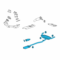 OEM Cadillac SRX Muffler & Pipe Diagram - 22926865