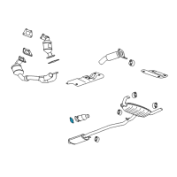 OEM Cadillac Catalytic Converter Gasket Diagram - 25886622