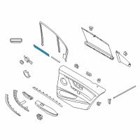 OEM 2014 BMW ActiveHybrid 3 Inner Weatherstrip, Rear Left Door Diagram - 51-35-7-258-297