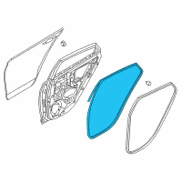 OEM 2019 Hyundai Accent Weatherstrip Assembly-Rear Door Side LH Diagram - 83130-J0000