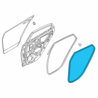 OEM 2018 Hyundai Accent Weatherstrip-Rear Door Body Side LH Diagram - 83110-J0000