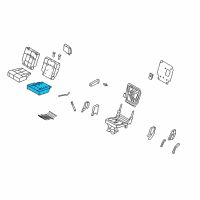 OEM 2013 Ford Expedition Seat Cushion Pad Diagram - 7L1Z-7863840-B