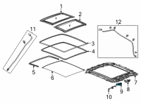 OEM Chevrolet Window Shade Motor Diagram - 42562991