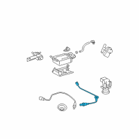 OEM Pontiac Vibe Rear Oxygen Sensor Diagram - 88971387