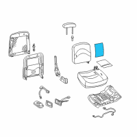 OEM 2011 Mercury Grand Marquis Seat Back Heater Diagram - 3W7Z-14D696-AA