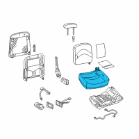 OEM Ford Crown Victoria Seat Cushion Pad Diagram - 6W7Z-54632A22-C