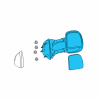 OEM 2004 Ford E-250 Mirror Assembly Diagram - 7C2Z-17682-DA