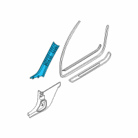 OEM BMW 335is Cover, Column A Left Diagram - 51-43-7-129-311