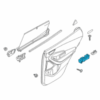 OEM 2017 Hyundai Santa Fe Sport Power Window Sub-Switch Assembly Diagram - 93580-2W000