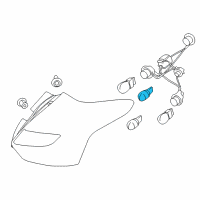 OEM 2016 Ford Focus Back Up Lamp Bulb Diagram - YF1Z-13466-AA