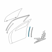 OEM 2006 Chrysler Sebring WEATHERSTRIP-Door Glass Run Diagram - 4814624AC