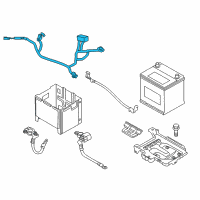 OEM 2011 Hyundai Elantra Wiring Assembly-Battery Diagram - 91850-3X150