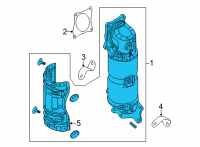 OEM 2022 Acura TLX Converter Assembly, Cc Diagram - 18150-6S8-L00