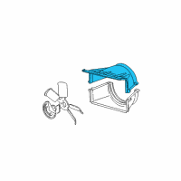 OEM 1997 Chevrolet C1500 Shroud-Radiator Fan Upper Diagram - 15739590