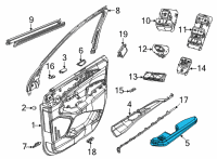 OEM 2021 Jeep Grand Cherokee L Armrest-Front Door Trim Diagram - 6PU541T3AC