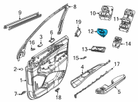 OEM Jeep Grand Cherokee L SWITCH-SEAT MASSAGE FRONT LEFT Diagram - 68376869AB