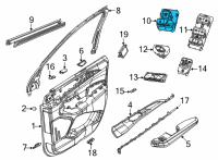 OEM 2021 Jeep Grand Cherokee L SWITCH-POWER WINDOW Diagram - 68417724AC