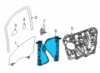 OEM Jeep Grand Wagoneer FRONT DOOR WINDOW Diagram - 68565732AA