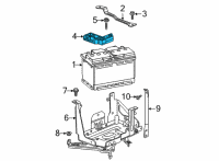 OEM 2022 Chevrolet Silverado 2500 HD Hold Down Clamp Diagram - 84622991