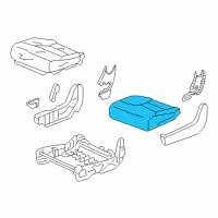 OEM 2017 Honda Odyssey Pad, R. Middle Seat Cushion Diagram - 81332-TK8-A01