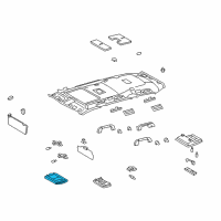 OEM 2008 Toyota Land Cruiser Dome Lamp Assembly Diagram - 81206-60020-E0