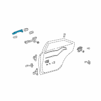 OEM 2009 Toyota Camry Handle, Outside Diagram - 69211-06060-C0