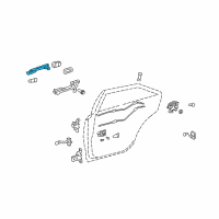 OEM Lexus RX400h Door Outside Handle Assembly Diagram - 69211-28070-P4