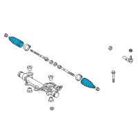 OEM 2016 Toyota Tacoma Tie Rod Boot Diagram - 45535-04050