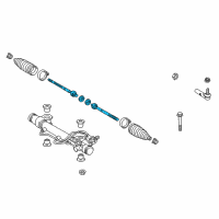 OEM 2017 Toyota Tacoma Inner Tie Rod Diagram - 45503-09550