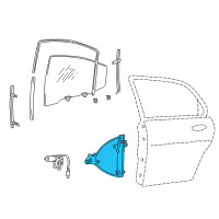 OEM 2002 Kia Optima Regulator-Rear Door Power Window Diagram - 834033C010