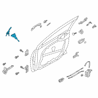 OEM Hyundai Elantra GT Door Key Sub Set, Left Diagram - 81970-A5A00